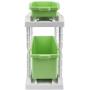 Storage Box, PP Kitchen Double Layer Spices Rack Seasoning Holder Storage Box for Kitchen Utensil Seasoning Jars(Green)