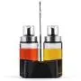 LQQGXLCondiment bottle, jar condiment storage box Oil dispenser olive oil vinegar syrup bottle dispenser oil bottle glass glass kitchen hopper and pourer