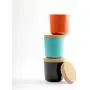 Ensemble de bocaux en bambou miniature EKOBO 34734, 3 pièces, Boîte Cadeau, Matériau BIO, 23,5 x 24,1 cm, Couleurs Assorties, 237 ml, Orange/Noir/Bleu Ensemble de bocaux en bambou miniature EKOBO 34734, 3 pièces, Boîte Cadeau, Matériau BIO, 23,5 x 24,1 cm, Couleurs Assorties, 237 ml, Orange/Noir/Bleu