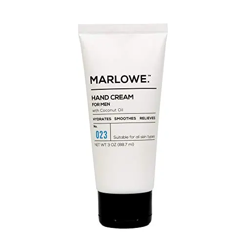 Crème pour les Mains MARLOWE. N° 023 - 90 ml | Soulagement des Peaux Sèches et Affichées avec Huile de Coco, Huile Minérale, Aloe Vera, Beurre de Karité, Extraits Naturels d'Avoine | Crème Hydratante Quotidienne pour Hommes ou Femmes