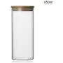 Bouteilles en verre borosilicate transparentes Isily, Canisters avec couvercle en bambou, pour cuisine, garde-manger, café, thé, biscuits, noix.