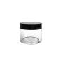 10PCS 30G/1oz Empty Refill Clear Plastic Sample Cosmetic Bottle Jar Pots Eyshadow Packing Storage Container With Black Screw Lid for Travel Make Up Cream Lotion Nails Powder Gems Beads Jewelry