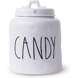 Food Storage Jar, Ceramic Food Storage Jar with Airtight Seal - White Farmhouse Ceramic Kitchen Candy Storage Canister for Serving Candy, Treats, Sweets, and More