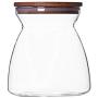 Grain Canister Food Sealed Storage Container Clear Plastic Glass Jar For Loose Tea Coffee Bean Sugar Salt 1100/700Ml,Glass 700Ml