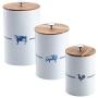 Paula Deen 47173 Pantryware Food Storage Container Set / Food Storage Jar Set - 3 Piece, Country Barnyard
