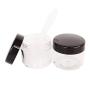 GreatforU 12pack 20 Gram Small Clear Cosmetic Sample 20ml Empty Containers for Make-up Gifts, Eye-Shadow, Nails, Powder, Gems, Beads, Jewelry, Cream, 20g Pot Jars with BLACK Cap Lids, Free Spatulas