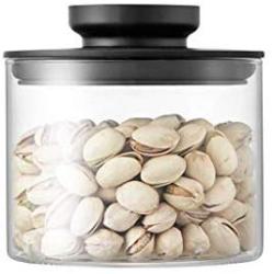 Lock&Lock One-Button Borosilicate Glass Canister Pressure Release Storage Jar (2.21-cup)