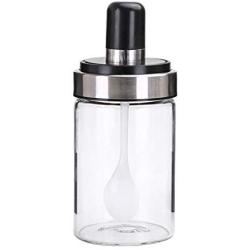 Seasoning Bottle goalBY Kitchen Supplies Glass Salt Storage Box Spice Jar with Spoon