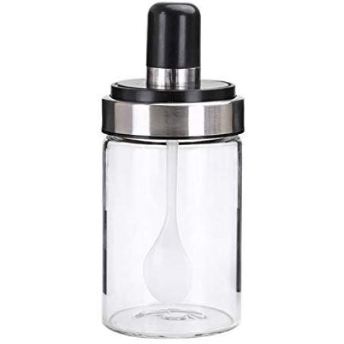 Seasoning Bottle goalBY Kitchen Supplies Glass Salt Storage Box Spice Jar with Spoon