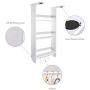 Refrigerator Side Storage Shelf, Sunix Upgraded White Paint 3 Tiers Kitchen Organizer Spice Jars Rack, Fridge Storage Shelf Side Storage Wooden Organizer Rack Shelf, White