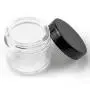 Bekith 15 pack 2oz Round Jar Straight Sided Clear Glass Jars, Airtight Glass Jar with Black Plastic Smooth Lids Bekith 15 pack 2oz Round Jar Straight Sided Clear Glass Jars, Airtight Glass Jar with Black Plastic Smooth Lids
