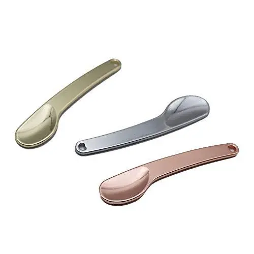 Chris.W 3 Pack Curved Cosmetic Spatula Scoops Makeup Mask Spatulas Facial Cream Spoon for Mixing and Sampling(Rose Gold/Silver/Gold) Chris.W 3 Pack Curved Cosmetic Spatula Scoops Makeup Mask Spatulas Facial Cream Spoon for Mixing and Sampling(Rose Gold/Silver/Gold)