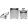 +Steel 4-Piece Stainless Steel Canister Set with Scoop and Lids