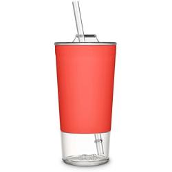 Ello Devon 18 oz. Glass Tumbler with Straw, 2 Pack (Assorted