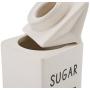 White Ceramic Sugar Carton - Storage Jar Canister