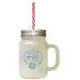 Light Blue I Did Not Know What Happiness Was Until You Smiled At Me, My Love. Frosted Glass Mason Jar With Straw Light Blue I Did Not Know What Happiness Was Until You Smiled At Me, My Love. Frosted Glass Mason Jar With Straw
