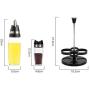 LQQGXLCondiment bottle, jar condiment storage box Oil dispenser, cooking oil and vinegar dispenser bottle set, glass kitchen funnel and pourer