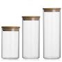 Food Storage Glass Jar No Lead Kitchen Storage Bottles Sealed Cans with Cover Large Capacity Candy Glass Jars Tea Box,10X15Cm 2Pcs