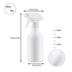 Plant Spray Bottle Mister for Hair Cleaning Solutions, Dedoot 10oz 300ml Plastic Empty Spray Bottle, Refillable Trigger Sprayer with Mist & Stream