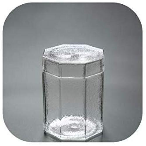 Brief Glass Tea Storage Jar Office Flower Tea Seal Cans With Lid Coffee Beans Sugar Tanks Canister,A
