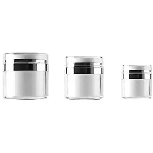 EOPER Airless Pump Jars 15/30/50ML, 3 Pieces Empty Refillable Cosmetic Air Pump Jars Bottles Airless Lotion Cream Sample Containers Makeup Vials Accessories Leak-Proof DIY Travel White EOPER Airless Pump Jars 15/30/50ML, 3 Pieces Empty Refillable Cosmetic Air Pump Jars Bottles Airless Lotion Cream Sample Containers Makeup Vials Accessories Leak-Proof DIY Travel White
