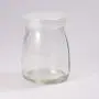 UPKOCH 6pcs Clear Glass Jars Glass Yogurt Container Replacement Glass Pudding Jars Yogurt Jars with Lids for Milk Jams Jelly Mousse 200ml