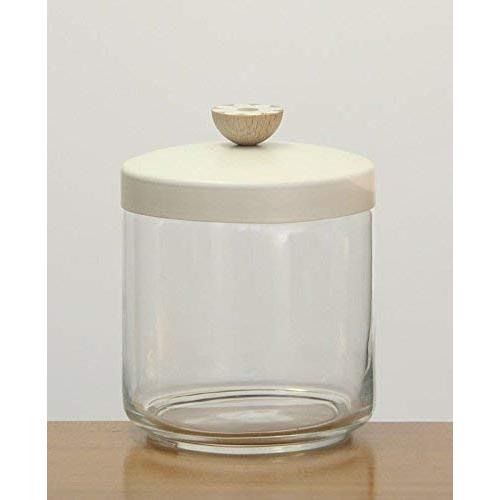 Italo Ottinetti Glass Jar Painted Lid with Wooden Knob 0.75 Litre Aluminum, Metallic, One Size