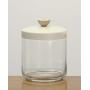 Italo Ottinetti Glass Jar Painted Lid with Wooden Knob 0.75 Litre Aluminum, Metallic, One Size