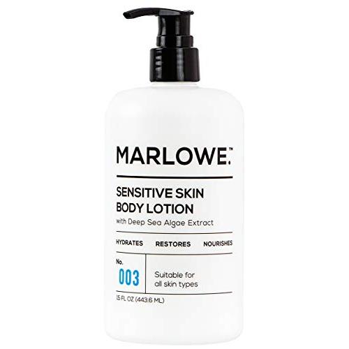 MARLOWE. No. 003 Sensitive Skin Body Lotion 15 oz | Moisturizing, Fragrance-Free, Natural Lotion for Dry Skin