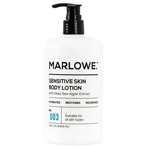 MARLOWE. No. 003 Sensitive Skin Body Lotion 15 oz | Moisturizing, Fragrance-Free, Natural Lotion for Dry Skin