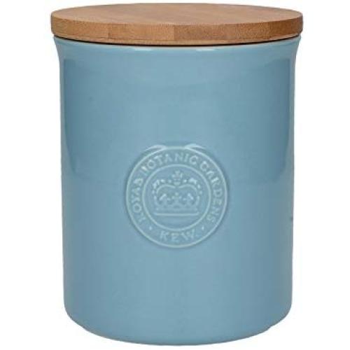 CreativeTops Kew Gardens Richmond Embossed Logo Storage Jar Light, Ceramic, Blue, 23 x 23 x 15 cm