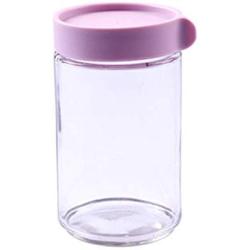 Kitchen Food Storage Jar Airtight Food Storage Kitchen Glass Jar Moisture-Proof Home Multi-Purpose Jam Bottle Cruet Storage Tank Glass Transparent Grains, Purple 600Ml