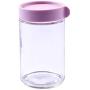 Kitchen Food Storage Jar Airtight Food Storage Kitchen Glass Jar Moisture-Proof Home Multi-Purpose Jam Bottle Cruet Storage Tank Glass Transparent Grains, Purple 600Ml