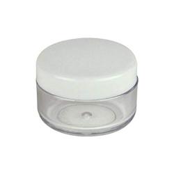 25PCS 15ML/0.5OZ Transparent Plastic Jar And White Dome Lids Refillable Make-up Cosmetic Container Empty Face Cream Lip Balm Lotion Storage Jars Pot Bottle Case