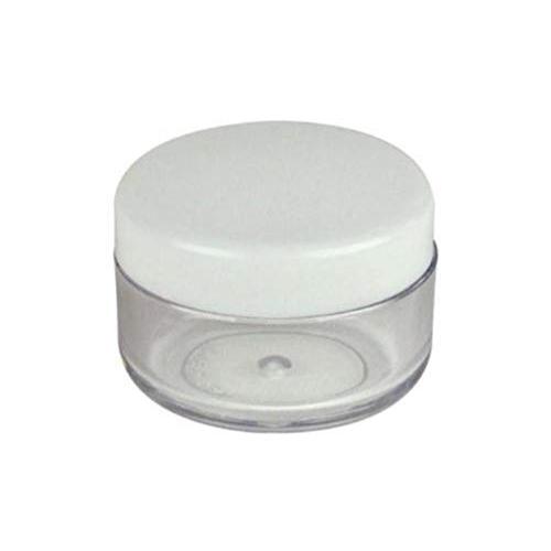 25PCS 15ML/0.5OZ Transparent Plastic Jar And White Dome Lids Refillable Make-up Cosmetic Container Empty Face Cream Lip Balm Lotion Storage Jars Pot Bottle Case