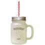 Brown WorldS Coolest Californian Aunt CA Frosted Glass Mason Jar With Straw