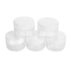 Plastic Pot Jars, Cosmetic Containers with Lids for Lotion, Cream, Makeup, Eye Shadow, Rhinestone, Mini Sample Bottle (5pcs, 15ml)