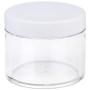 Beauticom 60 Grams/60 ML (2 Oz) Round Clear Leak Proof Plastic Container Jars with White Lids for Travel Storage Makeup Cosmetic Lotion Scrubs Creams Oils Salves Ointments (3 Jars)