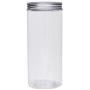 UPKOCH 6pcs Clear Plastic Airtight Food Storage Container Canister with Aluminium Caps for Snacks Spice Grain Cereals