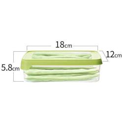 Sealed Fresh Box, Transparent Storage containers Storage Jars with lid Large Square Preserving Jars Pack of 2-A 800mlx2