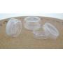 CCHW 105 pcs Clear Empty 3 Gram/ 3ML Plastic Pot Jars Sample Case Cosmetic Containers with Lids