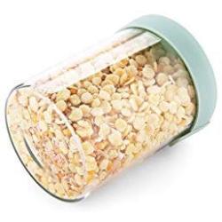 storage jar Grain container Food container Storage Box，Food storage with lid sealed cans kitchen supplies milk powder dried fruit grain storage box, green 800ml