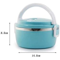 Portable Multi-storey Thermos Stainless Food Flask,Leakproof Vacuum Insulated Food Containers,With Tableware Food Flask (Color : Green, Size : 700ML)