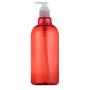 1PC 500ml 16.7oz Red Empty Plastic Refillable Cosmetic Makeup Liquid Soap Bath Shower Shampoo Toiletries Spray Pump Bottle Cream Lotion Dispenser For Daili Use