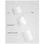 3Pcs Empty Plastic Vacuum Bottle -Upscale White Airless Pump Bottle For Cosmetic Makeup Gel Lotion Emulstion Essential Cream Sample Packing Storage Containers Pot size 30ml/1oz