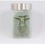 Stash Jar with Golden Goat Cannabis Strain Design - Smell Resistant Herb Storage and Accessories, Airtight - 3" Tall x 2" Wide