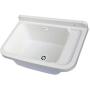 Mongarid Wall Resin Sink with Mounting Kit and Siphoned Trap, 60 cm, White, One Size