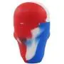 Silikonbehälter 15ml Schädel - Wasserdicht, Hitzebeständig, Mehrzweck-Ölbehälter, Blau/Weiß/Rot