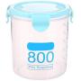 OUYAWEI for Kitchen Grain Storage Tank Box Transparent Sealed Plastic Jar Food Storage Container Blue 800ml