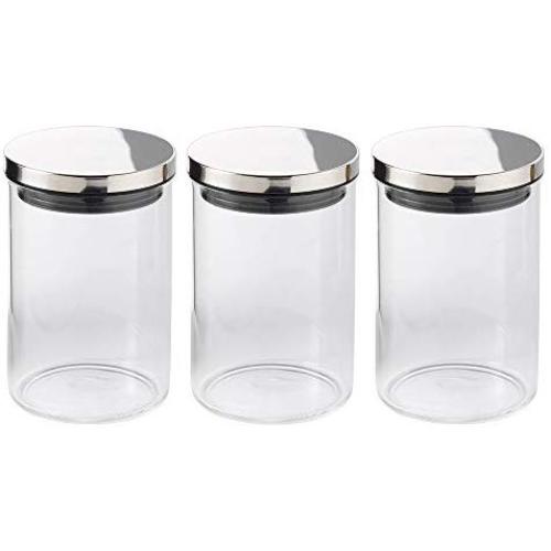 Cook Pro ProCook Medium Storage Jars Set of 3 Metal Lid